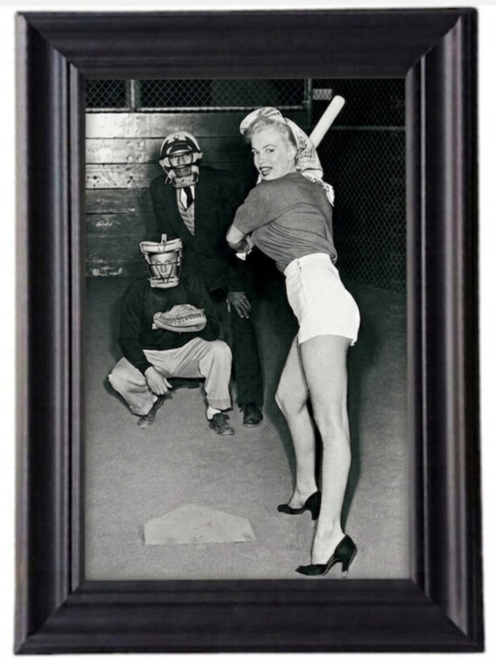 Marilyn Monroe Baseball Stars Glam Sports 50s 60s Sports Framed Photo Print Art